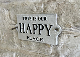 Happy place sign